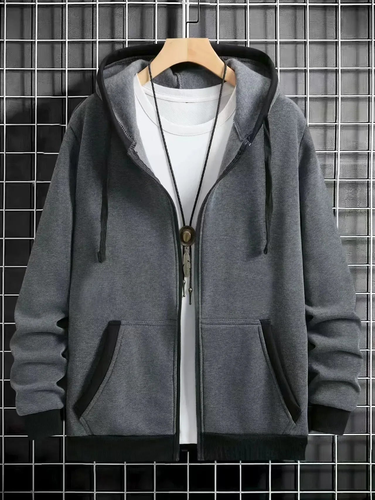 Cardigan épais à capuche et fermeture éclair pour homme, vêtement d'extérieur décontracté, sweat-shirt à la mode, Style transfrontalier, nouvelle collection automne hiver - FATAONCardigan épais à capuche et fermeture éclair pour homme, vêtement d'extérieur décontracté, sweat-shirt à la mode, Style transfrontalier, nouvelle collection automne hiverMode HommeFATAON