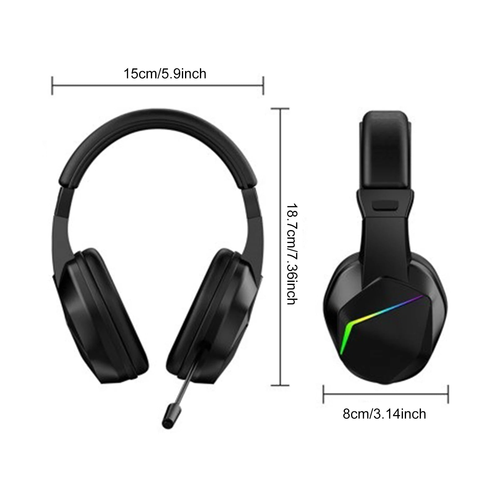 Casque de jeu sans fil BT avec lumières LED, écouteurs de jeu à faible latence, pilotes 40 mm, écouteurs de jeu sur l'oreille avec Omnidire - FATAONCasque de jeu sans fil BT avec lumières LED, écouteurs de jeu à faible latence, pilotes 40 mm, écouteurs de jeu sur l'oreille avec OmnidireStreaming & GamingFATAON