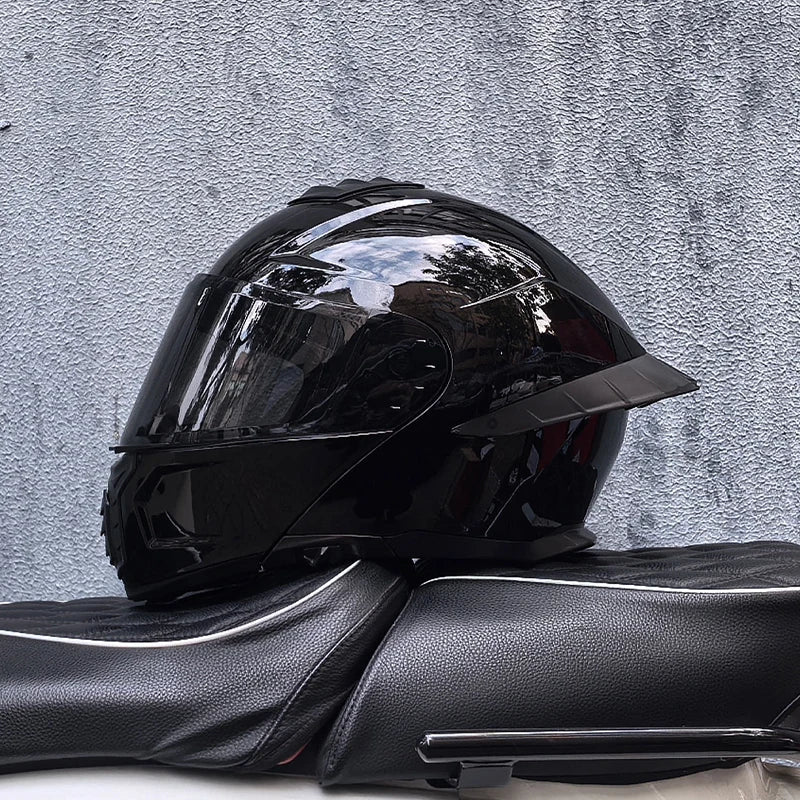 Casque de moto intégral ORZ-B08A, motif Mecha brillant, casque de course, casque de sécurité certifié DOT de Style italien avec Vi teinté - FATAONCasque de moto intégral ORZ-B08A, motif Mecha brillant, casque de course, casque de sécurité certifié DOT de Style italien avec Vi teintéAccessoires MotoFATAON