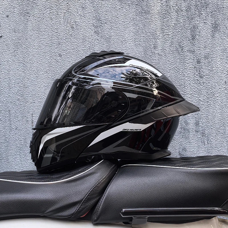 Casque de moto intégral ORZ-B08A, motif Mecha brillant, casque de course, casque de sécurité certifié DOT de Style italien avec Vi teinté - FATAONCasque de moto intégral ORZ-B08A, motif Mecha brillant, casque de course, casque de sécurité certifié DOT de Style italien avec Vi teintéAccessoires MotoFATAON