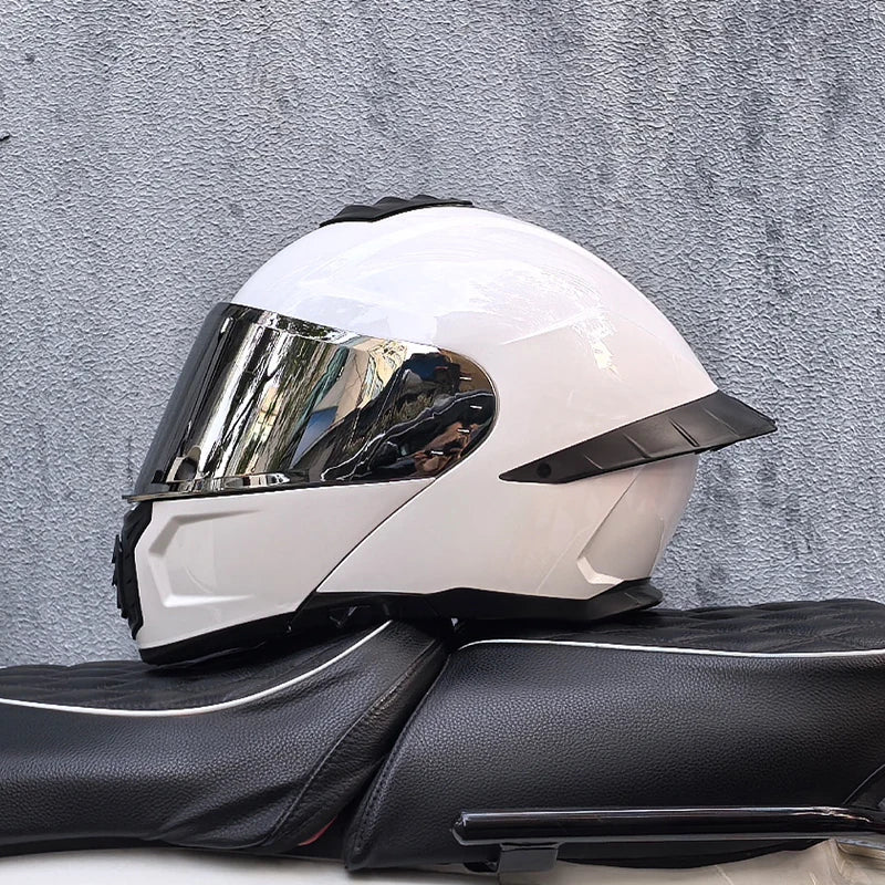 Casque de moto intégral ORZ-B08A, motif Mecha brillant, casque de course, casque de sécurité certifié DOT de Style italien avec Vi teinté - FATAONCasque de moto intégral ORZ-B08A, motif Mecha brillant, casque de course, casque de sécurité certifié DOT de Style italien avec Vi teintéAccessoires MotoFATAON