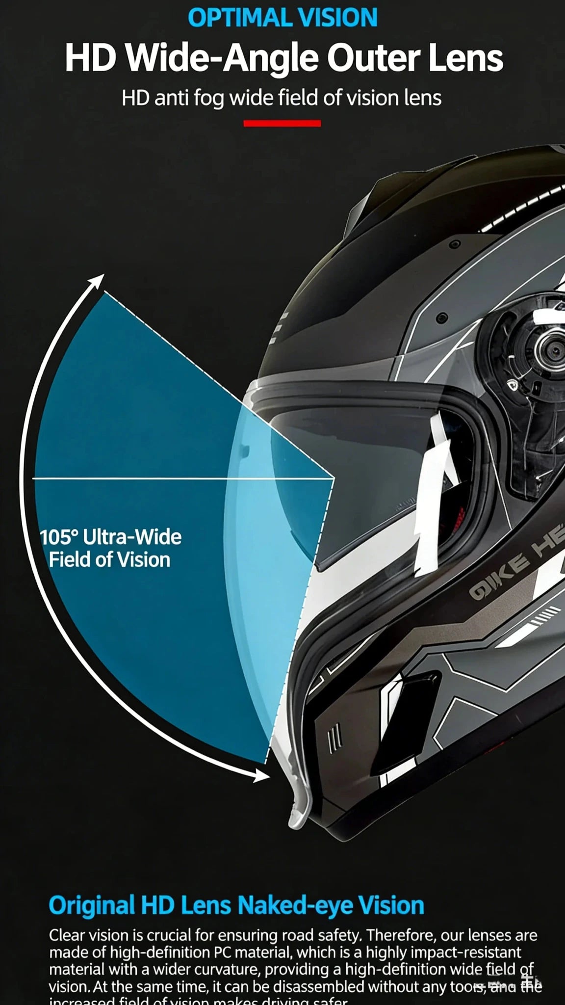 Casque de moto modulaire intégral pour adulte certifié DOT 3C, double visière pare-soleil, anti-UV, à dégagement rapide, Casco Capacete - FATAONCasque de moto modulaire intégral pour adulte certifié DOT 3C, double visière pare-soleil, anti-UV, à dégagement rapide, Casco CapaceteAccessoires MotoFATAON