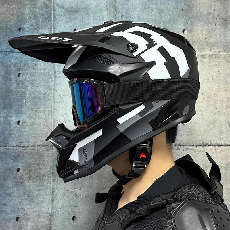 Casque de moto tout-terrain, pour motocross, ATV, dirt bike, pour course de descente, DOT - FATAONCasque de moto tout-terrain, pour motocross, ATV, dirt bike, pour course de descente, DOTAccessoires MotoFATAON