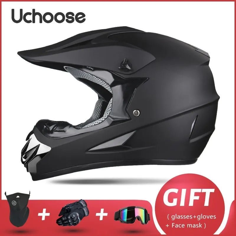 Casque de moto tout-terrain professionnel pour adultes et enfants, casque de moteur de course DOT de descente, cadeau gratuit - FATAONCasque de moto tout-terrain professionnel pour adultes et enfants, casque de moteur de course DOT de descente, cadeau gratuitAccessoires MotoFATAON