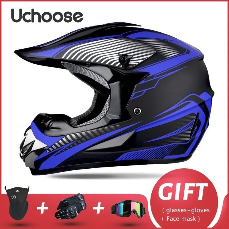 Casque de moto tout-terrain professionnel pour adultes et enfants, casque de moteur de course DOT de descente, cadeau gratuit - FATAONCasque de moto tout-terrain professionnel pour adultes et enfants, casque de moteur de course DOT de descente, cadeau gratuitAccessoires MotoFATAON