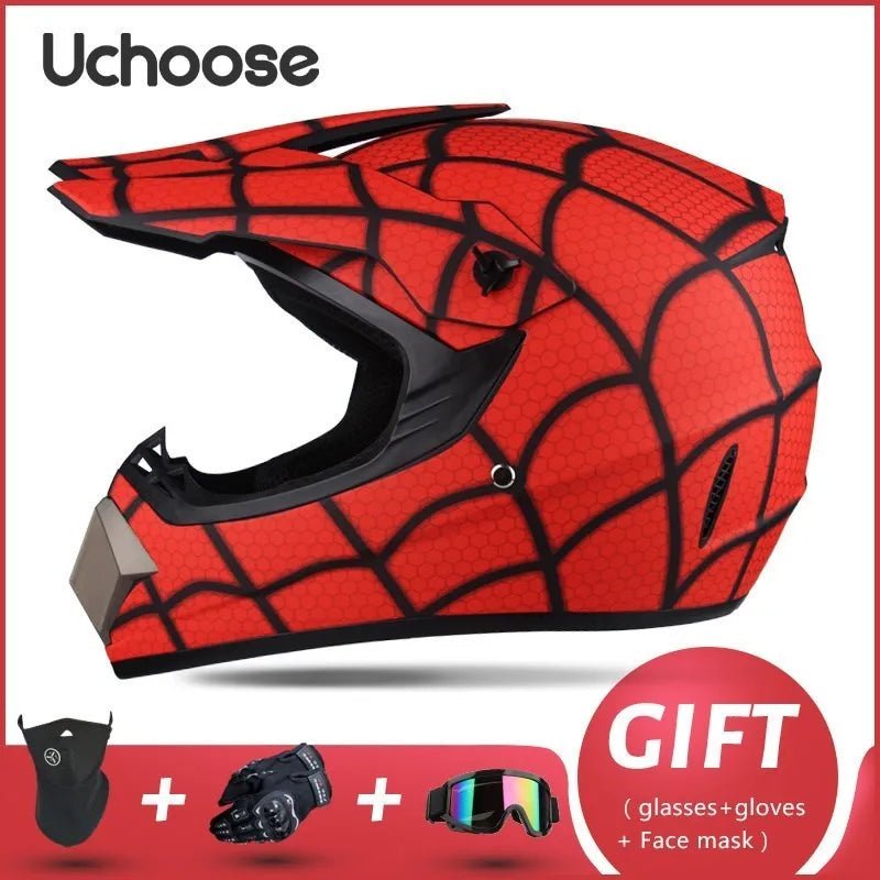 Casque de moto tout-terrain professionnel pour adultes et enfants, casque de moteur de course DOT de descente, cadeau gratuit - FATAONCasque de moto tout-terrain professionnel pour adultes et enfants, casque de moteur de course DOT de descente, cadeau gratuitAccessoires MotoFATAON