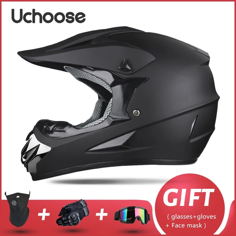 Casque de moto tout-terrain professionnel pour adultes et enfants, casque de moteur de course DOT de descente, cadeau gratuit - FATAONCasque de moto tout-terrain professionnel pour adultes et enfants, casque de moteur de course DOT de descente, cadeau gratuitAccessoires MotoFATAON