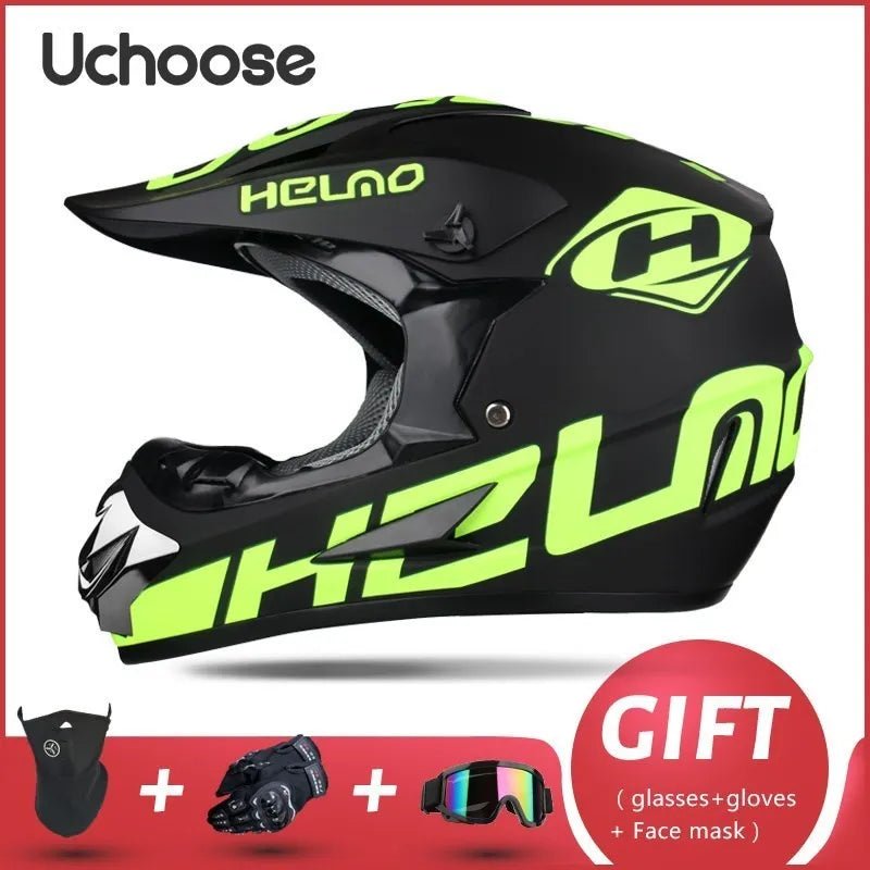 Casque de moto tout-terrain professionnel pour adultes et enfants, casque de moteur de course DOT de descente, cadeau gratuit - FATAONCasque de moto tout-terrain professionnel pour adultes et enfants, casque de moteur de course DOT de descente, cadeau gratuitAccessoires MotoFATAON
