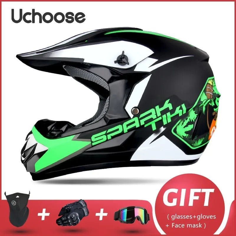 Casque de moto tout-terrain professionnel pour adultes et enfants, casque de moteur de course DOT de descente, cadeau gratuit - FATAONCasque de moto tout-terrain professionnel pour adultes et enfants, casque de moteur de course DOT de descente, cadeau gratuitAccessoires MotoFATAON
