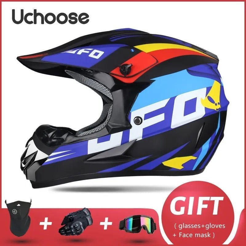 Casque de moto tout-terrain professionnel pour adultes et enfants, casque de moteur de course DOT de descente, cadeau gratuit - FATAONCasque de moto tout-terrain professionnel pour adultes et enfants, casque de moteur de course DOT de descente, cadeau gratuitAccessoires MotoFATAON