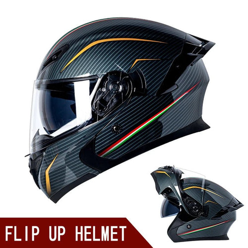 Casque rabattable casque de moto pour hommes Double lentille croisière moto de fond casque complet couvert crème solaire quatre saisons - FATAONCasque rabattable casque de moto pour hommes Double lentille croisière moto de fond casque complet couvert crème solaire quatre saisonsAccessoires MotoFATAON
