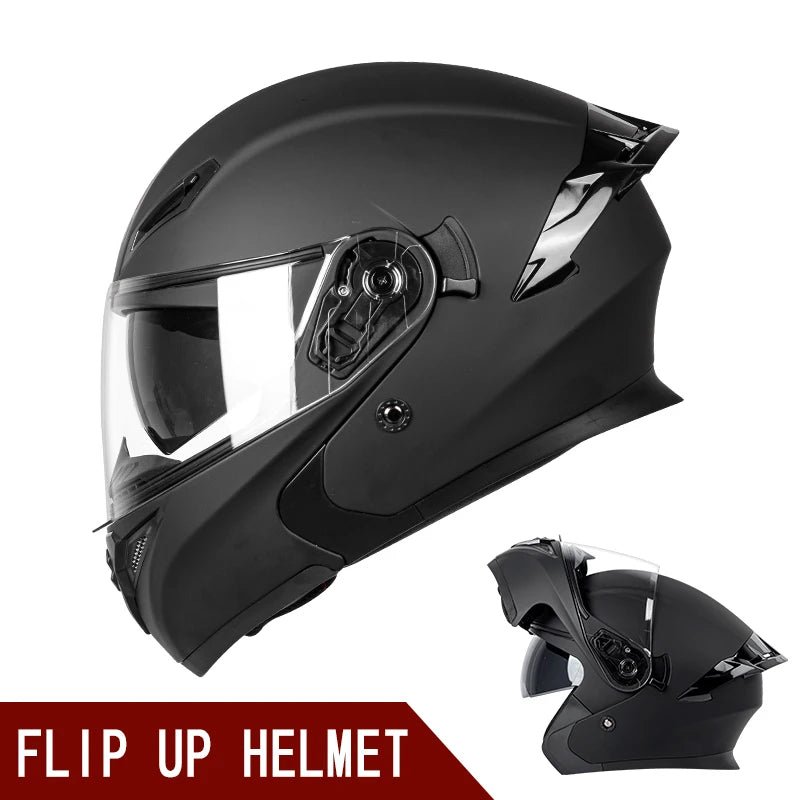 Casque rabattable casque de moto pour hommes Double lentille croisière moto de fond casque complet couvert crème solaire quatre saisons - FATAONCasque rabattable casque de moto pour hommes Double lentille croisière moto de fond casque complet couvert crème solaire quatre saisonsAccessoires MotoFATAON