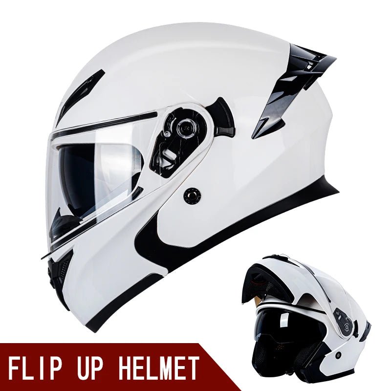 Casque rabattable casque de moto pour hommes Double lentille croisière moto de fond casque complet couvert crème solaire quatre saisons - FATAONCasque rabattable casque de moto pour hommes Double lentille croisière moto de fond casque complet couvert crème solaire quatre saisonsAccessoires MotoFATAON