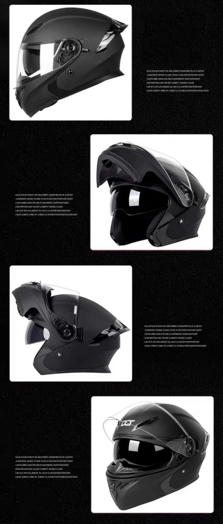 Casque rabattable casque de moto pour hommes Double lentille croisière moto de fond casque complet couvert crème solaire quatre saisons - FATAONCasque rabattable casque de moto pour hommes Double lentille croisière moto de fond casque complet couvert crème solaire quatre saisonsAccessoires MotoFATAON