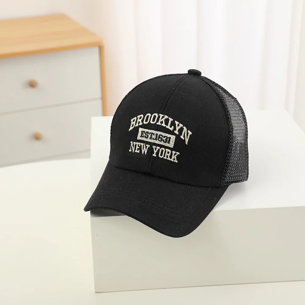 Casquette de Baseball en maille avec lettres brodées pour enfants, chapeau d'été pour bébé, garçon et fille, en coton, à rabat, Hip Hop, chapeau de pêche - FATAONCasquette de Baseball en maille avec lettres brodées pour enfants, chapeau d'été pour bébé, garçon et fille, en coton, à rabat, Hip Hop, chapeau de pêcheMode HommeFATAON