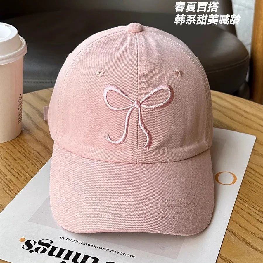 Casquette de Baseball Ins coréenne pour femmes, Design avec nœud, doux, romantique, rose, capote, mode réglable, Snapback - FATAONCasquette de Baseball Ins coréenne pour femmes, Design avec nœud, doux, romantique, rose, capote, mode réglable, SnapbackMode FemmeFATAON
