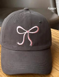 Casquette de Baseball Ins coréenne pour femmes, Design avec nœud, doux, romantique, rose, capote, mode réglable, Snapback - FATAONCasquette de Baseball Ins coréenne pour femmes, Design avec nœud, doux, romantique, rose, capote, mode réglable, SnapbackMode FemmeFATAON