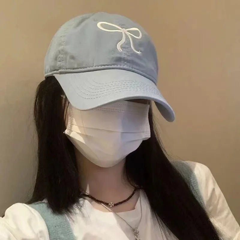 Casquette de Baseball Ins coréenne pour femmes, Design avec nœud, doux, romantique, rose, capote, mode réglable, Snapback - FATAONCasquette de Baseball Ins coréenne pour femmes, Design avec nœud, doux, romantique, rose, capote, mode réglable, SnapbackMode FemmeFATAON