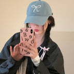 Casquette de Baseball Ins coréenne pour femmes, Design avec nœud, doux, romantique, rose, capote, mode réglable, Snapback - FATAONCasquette de Baseball Ins coréenne pour femmes, Design avec nœud, doux, romantique, rose, capote, mode réglable, SnapbackMode FemmeFATAON