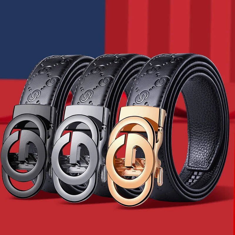 Ceinture pour hommes d'affaires de mode véritable marque de luxe ceinture à boucle en métal ceinture souple en cuir PU de haute qualité avec pantalon Cargo jean - FATAONCeinture pour hommes d'affaires de mode véritable marque de luxe ceinture à boucle en métal ceinture souple en cuir PU de haute qualité avec pantalon Cargo jeanMode HommeFATAON