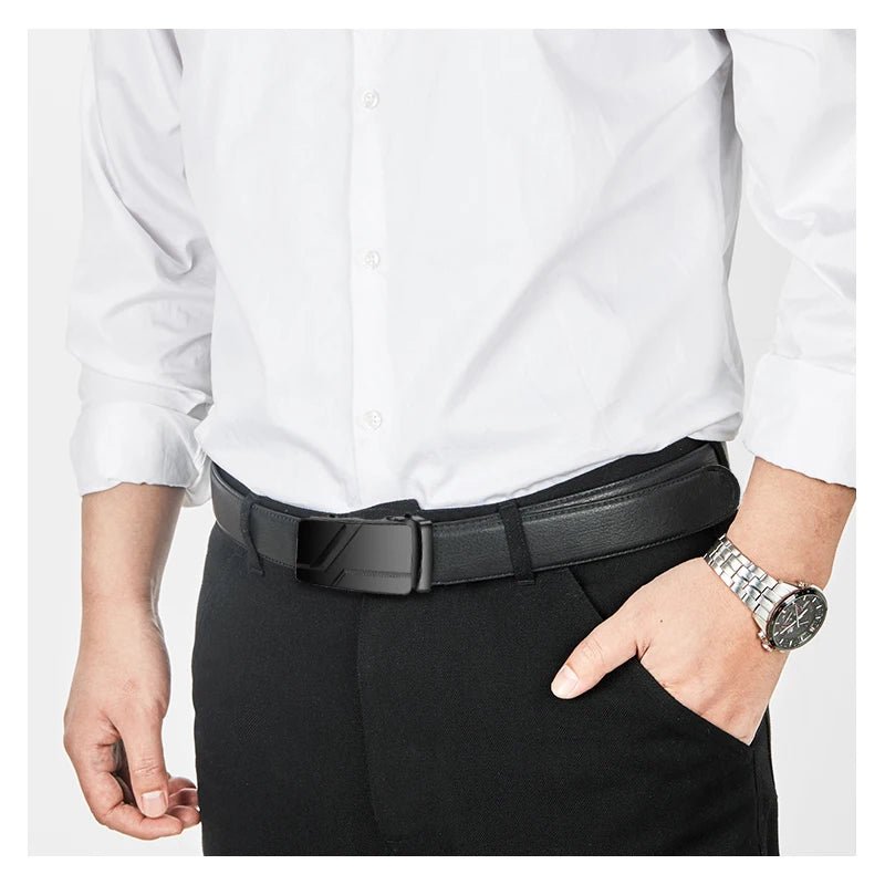 Ceinture pour hommes d'affaires de mode véritable marque de luxe ceinture boucle en métal ceinture en cuir PU de haute qualité ceinture souple avec pantalon Cargo jean - FATAONCeinture pour hommes d'affaires de mode véritable marque de luxe ceinture boucle en métal ceinture en cuir PU de haute qualité ceinture souple avec pantalon Cargo jeanMode HommeFATAON