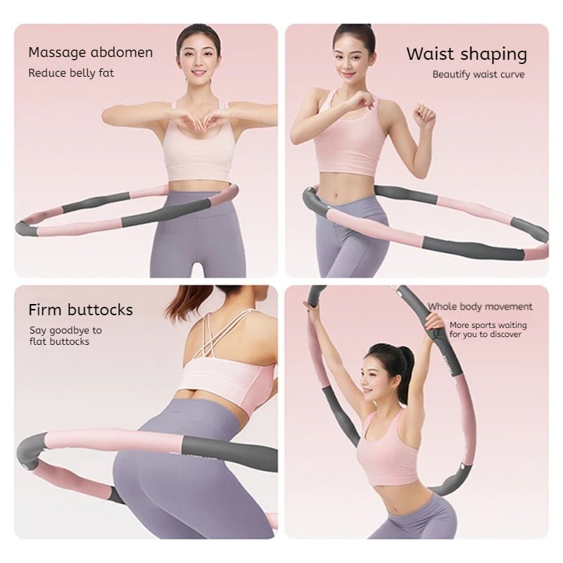 Cerceau lesté en toute sécurité pour la taille, cerceau de Fitness détachable pour l'entraînement Ab, brûlure des graisses du ventre, gymnastique à domicile unisexe - FATAONCerceau lesté en toute sécurité pour la taille, cerceau de Fitness détachable pour l'entraînement Ab, brûlure des graisses du ventre, gymnastique à domicile unisexeFitness & SportFATAON