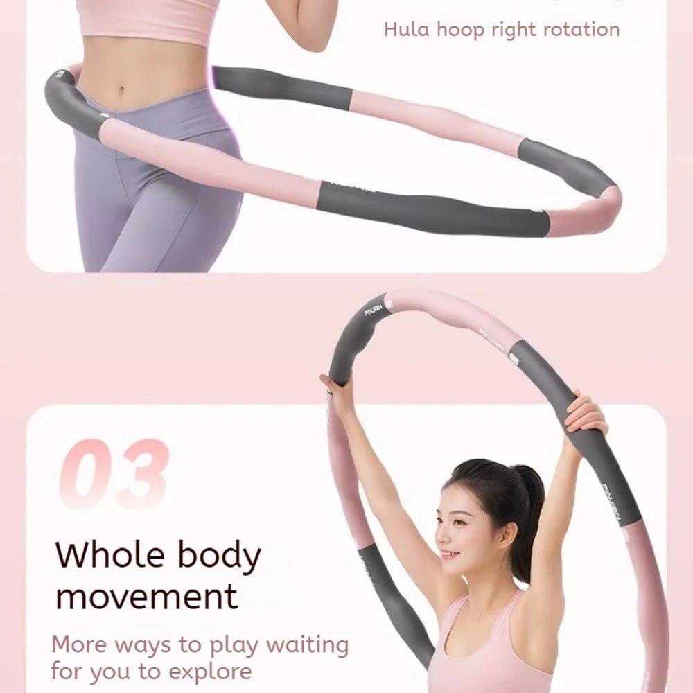 Cerceau lesté en toute sécurité pour la taille, cerceau de Fitness détachable pour l'entraînement Ab, brûlure des graisses du ventre, gymnastique à domicile unisexe - FATAONCerceau lesté en toute sécurité pour la taille, cerceau de Fitness détachable pour l'entraînement Ab, brûlure des graisses du ventre, gymnastique à domicile unisexeFitness & SportFATAON