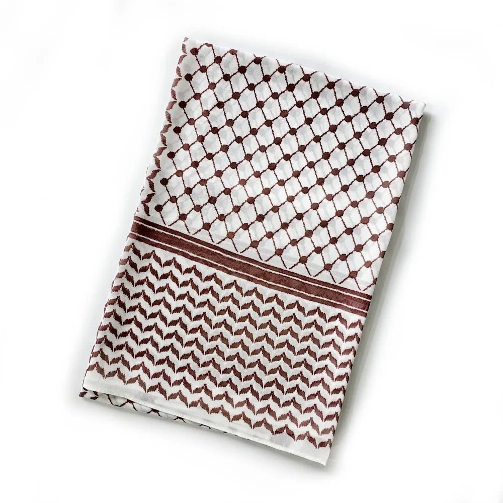 Châle Musulman en Mousseline de Soie Imprimé, Hijab Arabe du Moyen-Orient, Keffiyeh, Palestine, 180x70cm - FATAONChâle Musulman en Mousseline de Soie Imprimé, Hijab Arabe du Moyen-Orient, Keffiyeh, Palestine, 180x70cmMode FemmeFATAON