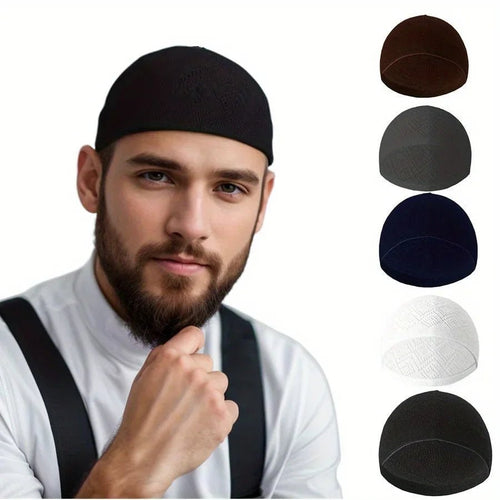 Chapeau de prière arabe en maille légère et respirante pour hommes, casquette d'été Mubarak musulmane Taqiyah pour Ramadan, vêtements décontractés pour l'éducation, 1 pièce - FATAONChapeau de prière arabe en maille légère et respirante pour hommes, casquette d'été Mubarak musulmane Taqiyah pour Ramadan, vêtements décontractés pour l'éducation, 1 pièceMode HommeFATAON