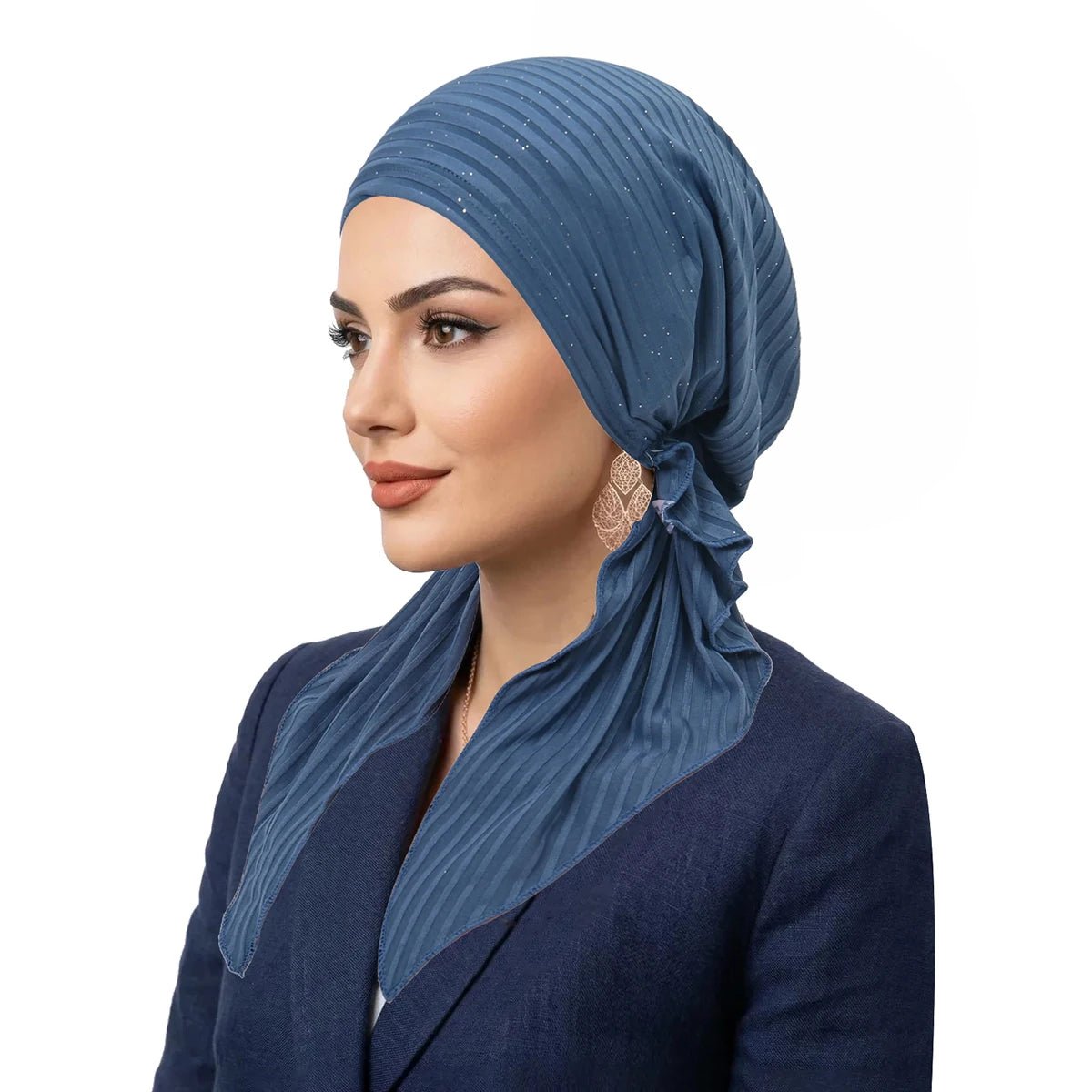 Chapeaux Turban Hijab Musulman à Rayures Tendance, Foulards à Longue Queue, Bonnets Hijab Élastiques Respirants pour Femmes et Filles - FATAONChapeaux Turban Hijab Musulman à Rayures Tendance, Foulards à Longue Queue, Bonnets Hijab Élastiques Respirants pour Femmes et FillesMode FemmeFATAON