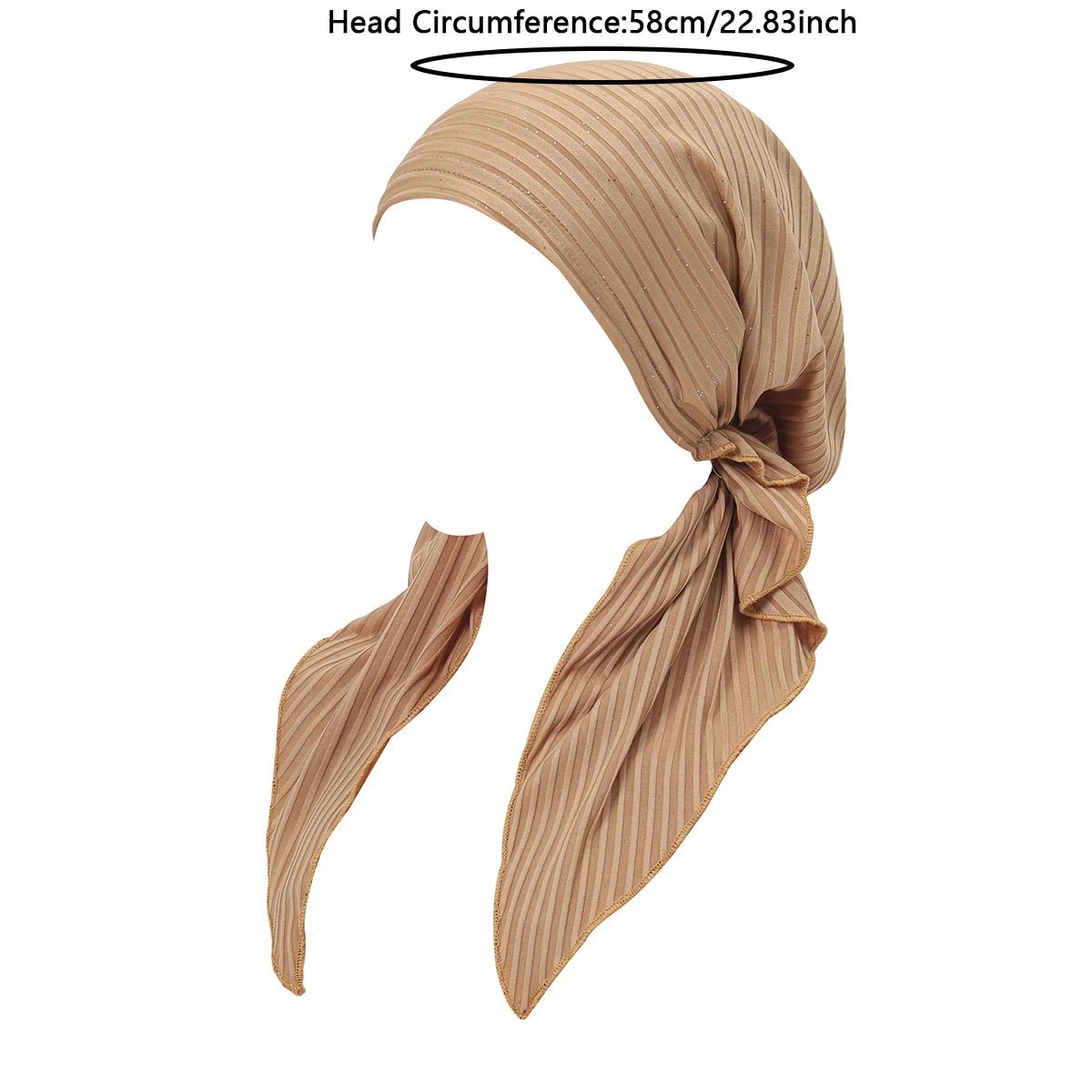 Chapeaux Turban Hijab Musulman à Rayures Tendance, Foulards à Longue Queue, Bonnets Hijab Élastiques Respirants pour Femmes et Filles - FATAONChapeaux Turban Hijab Musulman à Rayures Tendance, Foulards à Longue Queue, Bonnets Hijab Élastiques Respirants pour Femmes et FillesMode FemmeFATAON