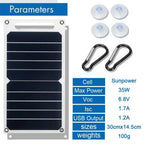 Chargeur solaire pliable 35W double USB avec technologie de Charge intelligente pour batterie externe, iPhone, Camping, camping-car, accessoires d'urgence et de voyage en plein air - FATAONChargeur solaire pliable 35W double USB avec technologie de Charge intelligente pour batterie externe, iPhone, Camping, camping-car, accessoires d'urgence et de voyage en plein airTechnologie IntelligenteFATAON