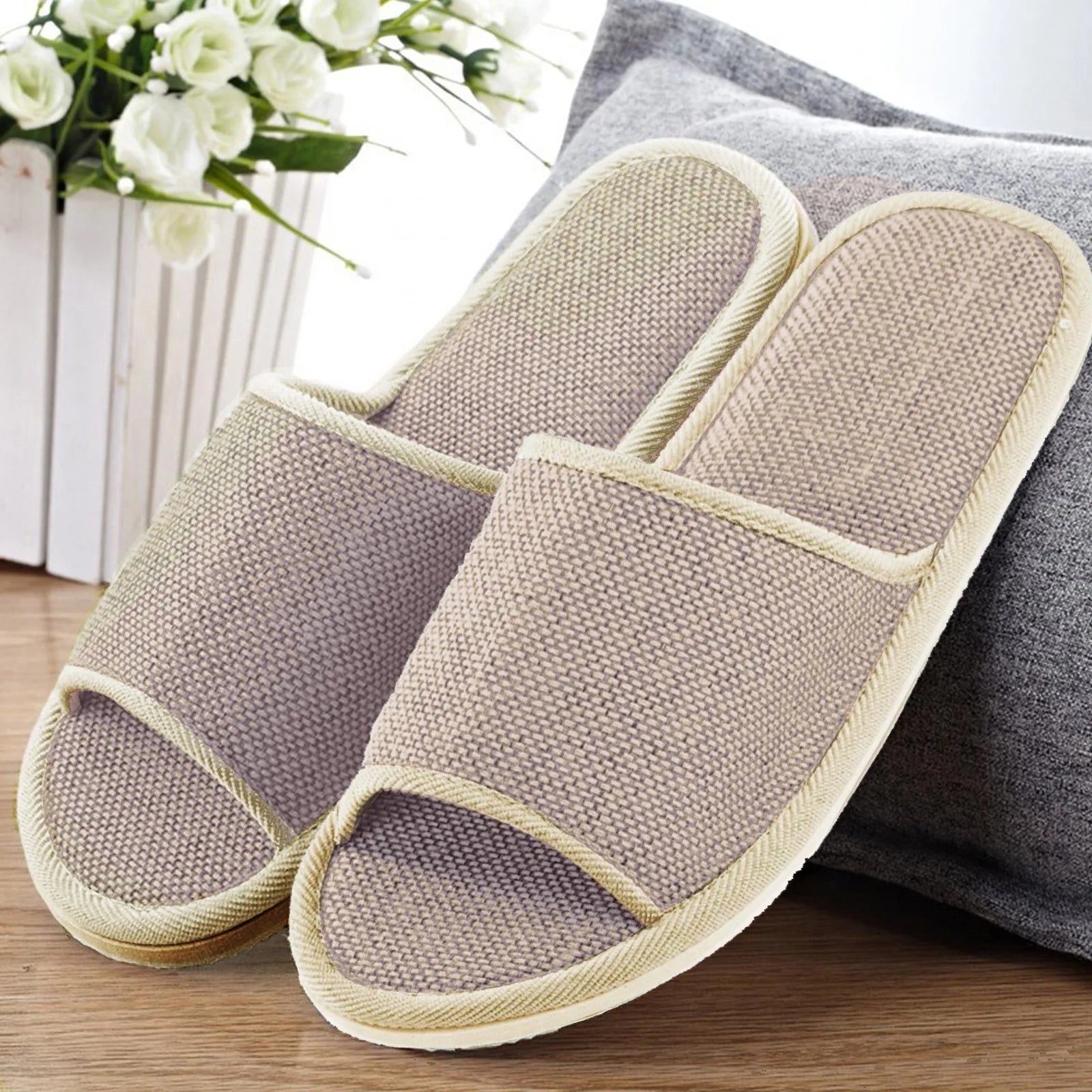 Chaussons pour femmes, hommes et couples, confortables et antidérapants, sandales plates décontractées pour la maison - FATAONChaussons pour femmes, hommes et couples, confortables et antidérapants, sandales plates décontractées pour la maisonMode FemmeFATAON