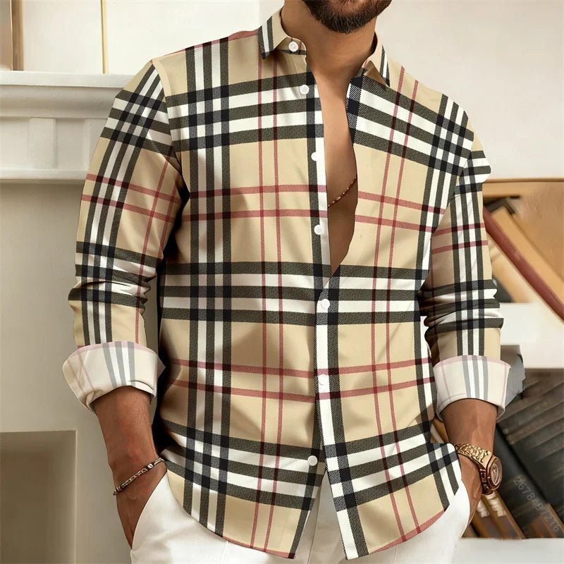 Chemise à manches longues à carreaux imprimés en 3D pour hommes, chemise à la mode pour hommes, chemise de style de rue décontractée pour l'extérieur, tailles S-XL, meilleure vente - FATAONChemise à manches longues à carreaux imprimés en 3D pour hommes, chemise à la mode pour hommes, chemise de style de rue décontractée pour l'extérieur, tailles S-XL, meilleure venteMode HommeFATAON