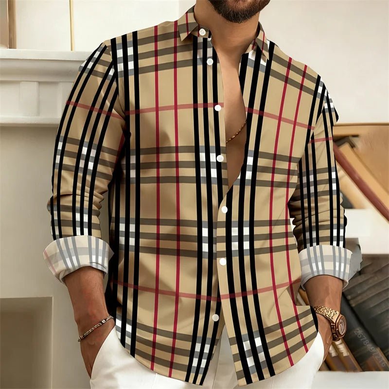 Chemise à manches longues à carreaux imprimés en 3D pour hommes, chemise à la mode pour hommes, chemise de style de rue décontractée pour l'extérieur, tailles S-XL, meilleure vente - FATAONChemise à manches longues à carreaux imprimés en 3D pour hommes, chemise à la mode pour hommes, chemise de style de rue décontractée pour l'extérieur, tailles S-XL, meilleure venteMode HommeFATAON