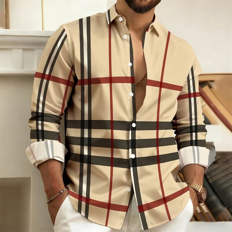 Chemise à manches longues à carreaux imprimés en 3D pour hommes, chemise à la mode pour hommes, chemise de style de rue décontractée pour l'extérieur, tailles S-XL, meilleure vente - FATAONChemise à manches longues à carreaux imprimés en 3D pour hommes, chemise à la mode pour hommes, chemise de style de rue décontractée pour l'extérieur, tailles S-XL, meilleure venteMode HommeFATAON