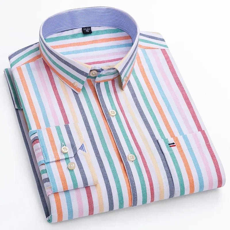 Chemise Oxford à manches longues pour hommes, grande taille 7xl, 100% coton, coupe cintrée, formelle, unie, à carreaux, vêtements de bureau élégants, nouvelle collection - FATAONChemise Oxford à manches longues pour hommes, grande taille 7xl, 100% coton, coupe cintrée, formelle, unie, à carreaux, vêtements de bureau élégants, nouvelle collectionMode HommeFATAON