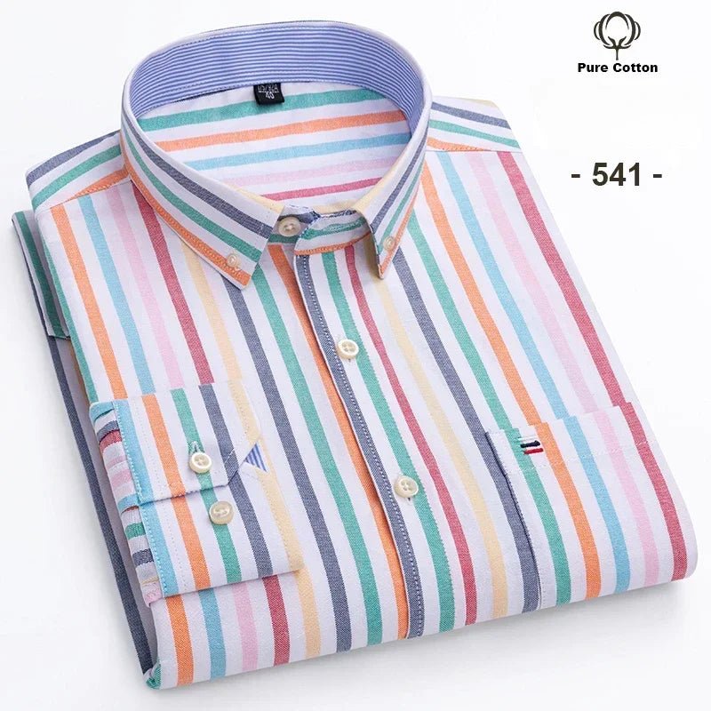Chemise Oxford à manches longues pour hommes, grande taille 7xl, 100% coton, coupe cintrée, formelle, unie, à carreaux, vêtements de bureau élégants, nouvelle collection - FATAONChemise Oxford à manches longues pour hommes, grande taille 7xl, 100% coton, coupe cintrée, formelle, unie, à carreaux, vêtements de bureau élégants, nouvelle collectionMode HommeFATAON