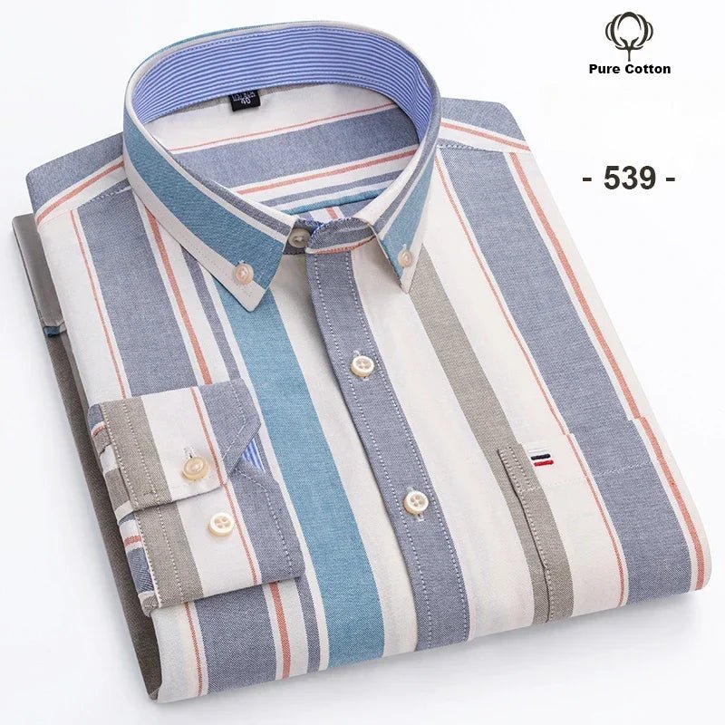 Chemise Oxford à manches longues pour hommes, grande taille 7xl, 100% coton, coupe cintrée, formelle, unie, à carreaux, vêtements de bureau élégants, nouvelle collection - FATAONChemise Oxford à manches longues pour hommes, grande taille 7xl, 100% coton, coupe cintrée, formelle, unie, à carreaux, vêtements de bureau élégants, nouvelle collectionMode HommeFATAON