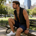 Chemise sans manches en coton et lin pour homme 2026, col rabattu, boutonnée, décontractée, pour la plage - FATAONChemise sans manches en coton et lin pour homme 2026, col rabattu, boutonnée, décontractée, pour la plageMode HommeFATAON