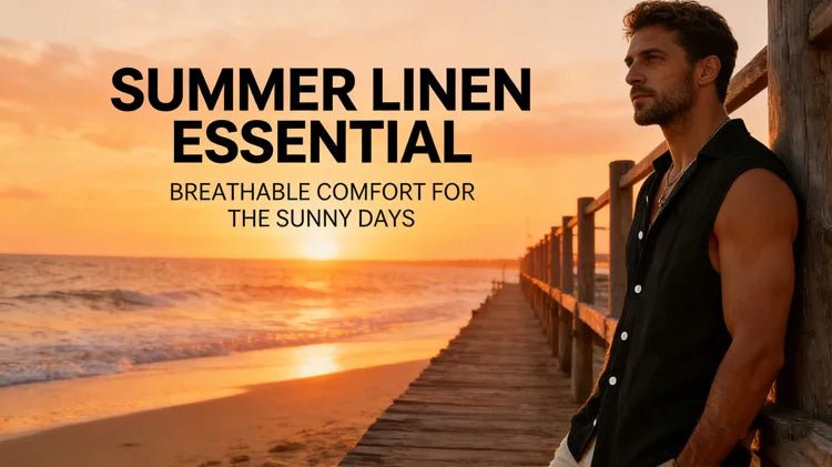 Chemise sans manches en coton et lin pour homme 2026, col rabattu, boutonnée, décontractée, pour la plage - FATAONChemise sans manches en coton et lin pour homme 2026, col rabattu, boutonnée, décontractée, pour la plageMode HommeFATAON