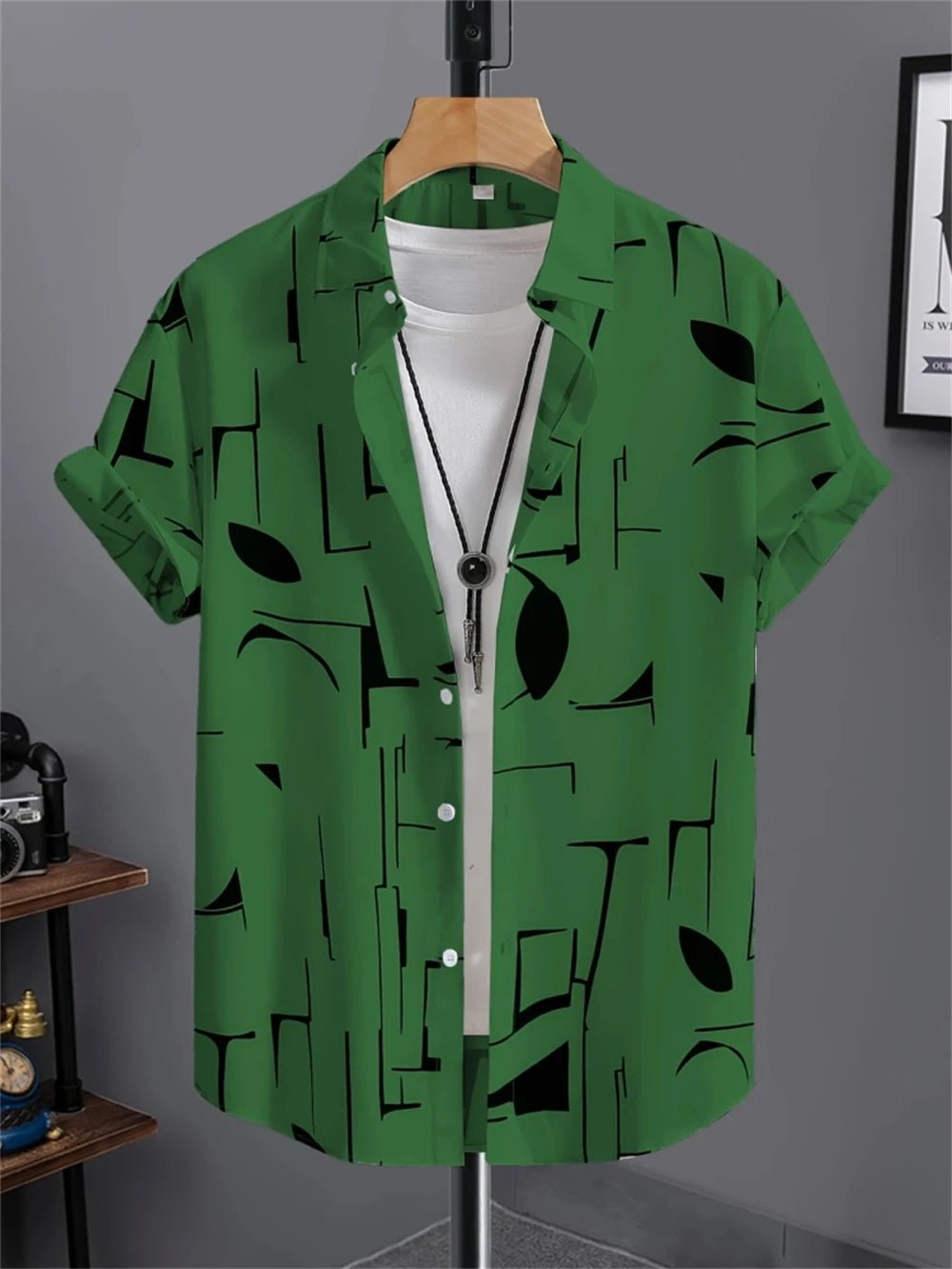 Chemise Simple pour hommes, imprimé en 3D, rétro, mode, sweat-shirt de plage à manches courtes, rue hawaïenne, vêtements pour hommes - FATAONChemise Simple pour hommes, imprimé en 3D, rétro, mode, sweat-shirt de plage à manches courtes, rue hawaïenne, vêtements pour hommesMode HommeFATAON