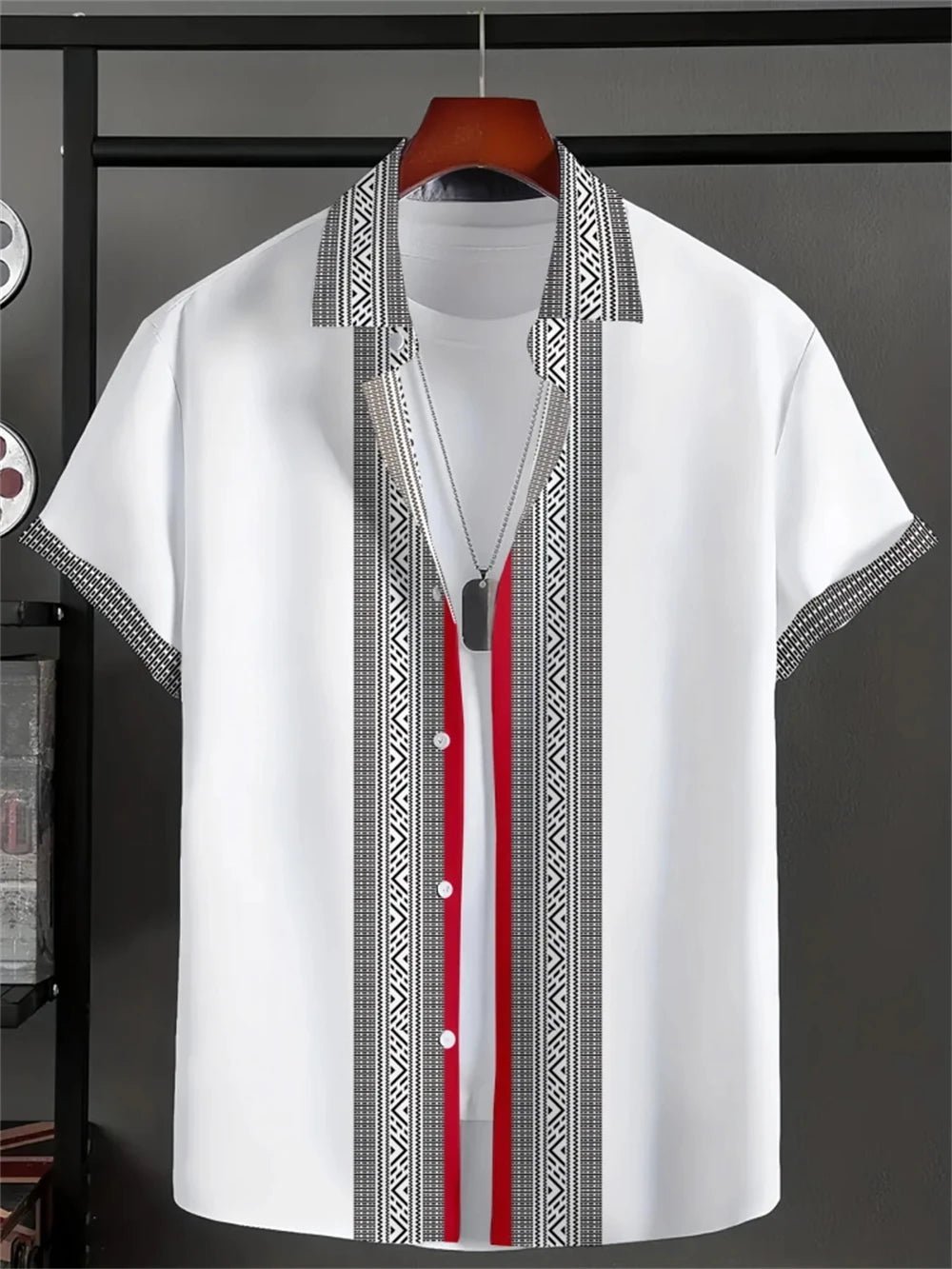 Chemise Simple pour hommes, imprimé en 3D, rétro, mode, sweat-shirt de plage à manches courtes, rue hawaïenne, vêtements pour hommes - FATAONChemise Simple pour hommes, imprimé en 3D, rétro, mode, sweat-shirt de plage à manches courtes, rue hawaïenne, vêtements pour hommesMode HommeFATAON