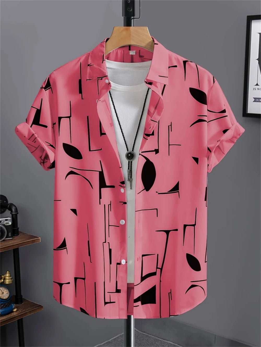 Chemise Simple pour hommes, imprimé en 3D, rétro, mode, sweat-shirt de plage à manches courtes, rue hawaïenne, vêtements pour hommes - FATAONChemise Simple pour hommes, imprimé en 3D, rétro, mode, sweat-shirt de plage à manches courtes, rue hawaïenne, vêtements pour hommesMode HommeFATAON