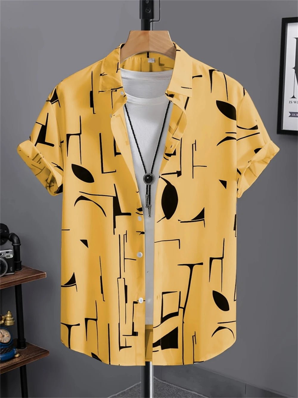 Chemise Simple pour hommes, imprimé en 3D, rétro, mode, sweat-shirt de plage à manches courtes, rue hawaïenne, vêtements pour hommes - FATAONChemise Simple pour hommes, imprimé en 3D, rétro, mode, sweat-shirt de plage à manches courtes, rue hawaïenne, vêtements pour hommesMode HommeFATAON