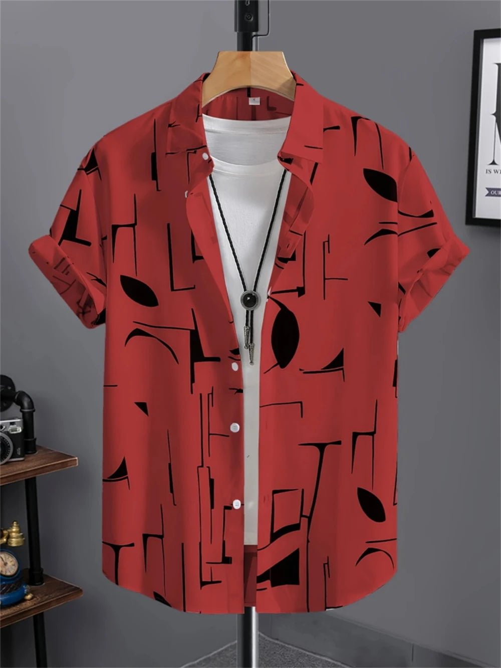 Chemise Simple pour hommes, imprimé en 3D, rétro, mode, sweat-shirt de plage à manches courtes, rue hawaïenne, vêtements pour hommes - FATAONChemise Simple pour hommes, imprimé en 3D, rétro, mode, sweat-shirt de plage à manches courtes, rue hawaïenne, vêtements pour hommesMode HommeFATAON
