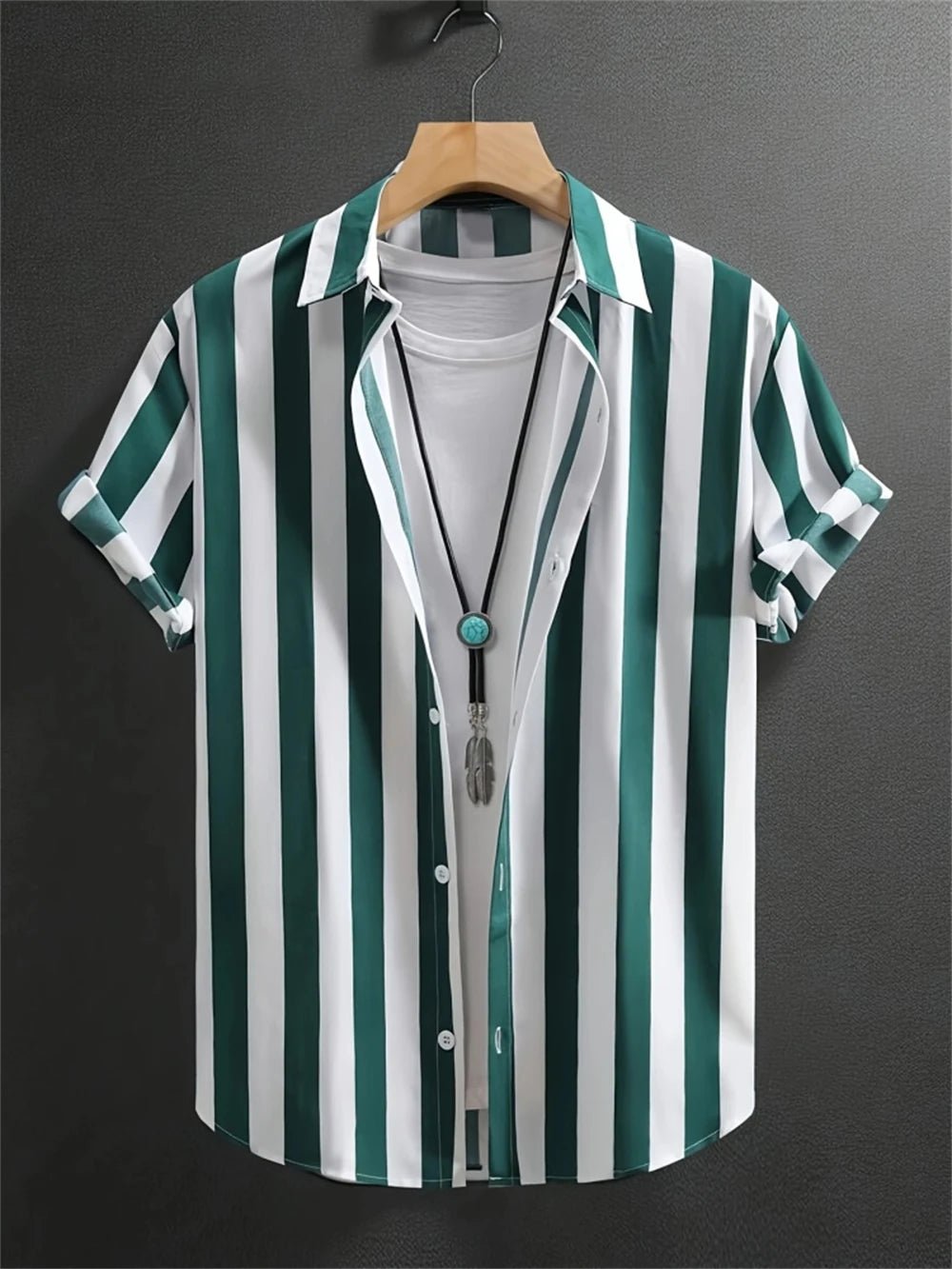 Chemise Simple pour hommes, imprimé en 3D, rétro, mode, sweat-shirt de plage à manches courtes, rue hawaïenne, vêtements pour hommes - FATAONChemise Simple pour hommes, imprimé en 3D, rétro, mode, sweat-shirt de plage à manches courtes, rue hawaïenne, vêtements pour hommesMode HommeFATAON