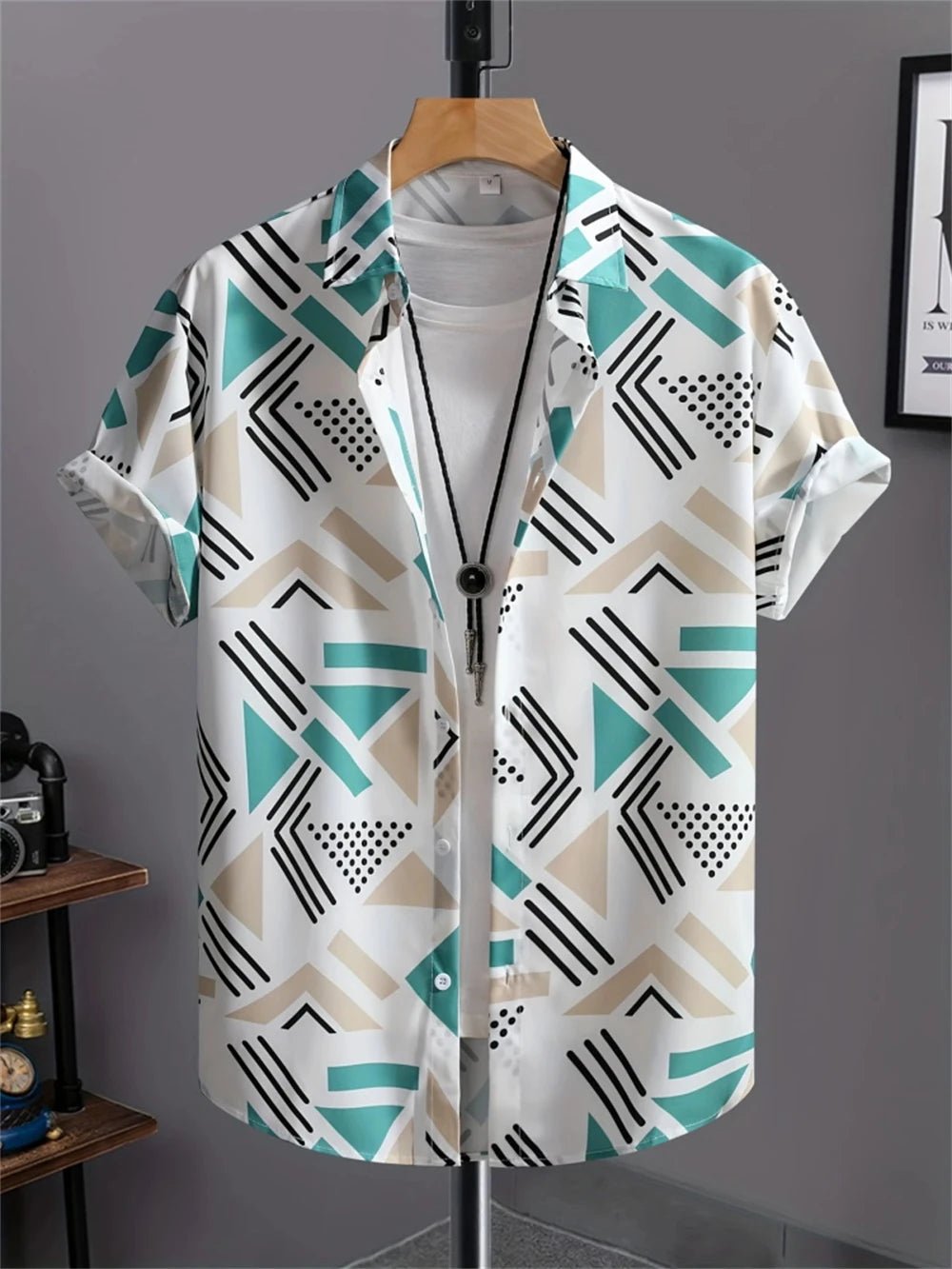 Chemise Simple pour hommes, imprimé en 3D, rétro, mode, sweat-shirt de plage à manches courtes, rue hawaïenne, vêtements pour hommes - FATAONChemise Simple pour hommes, imprimé en 3D, rétro, mode, sweat-shirt de plage à manches courtes, rue hawaïenne, vêtements pour hommesMode HommeFATAON