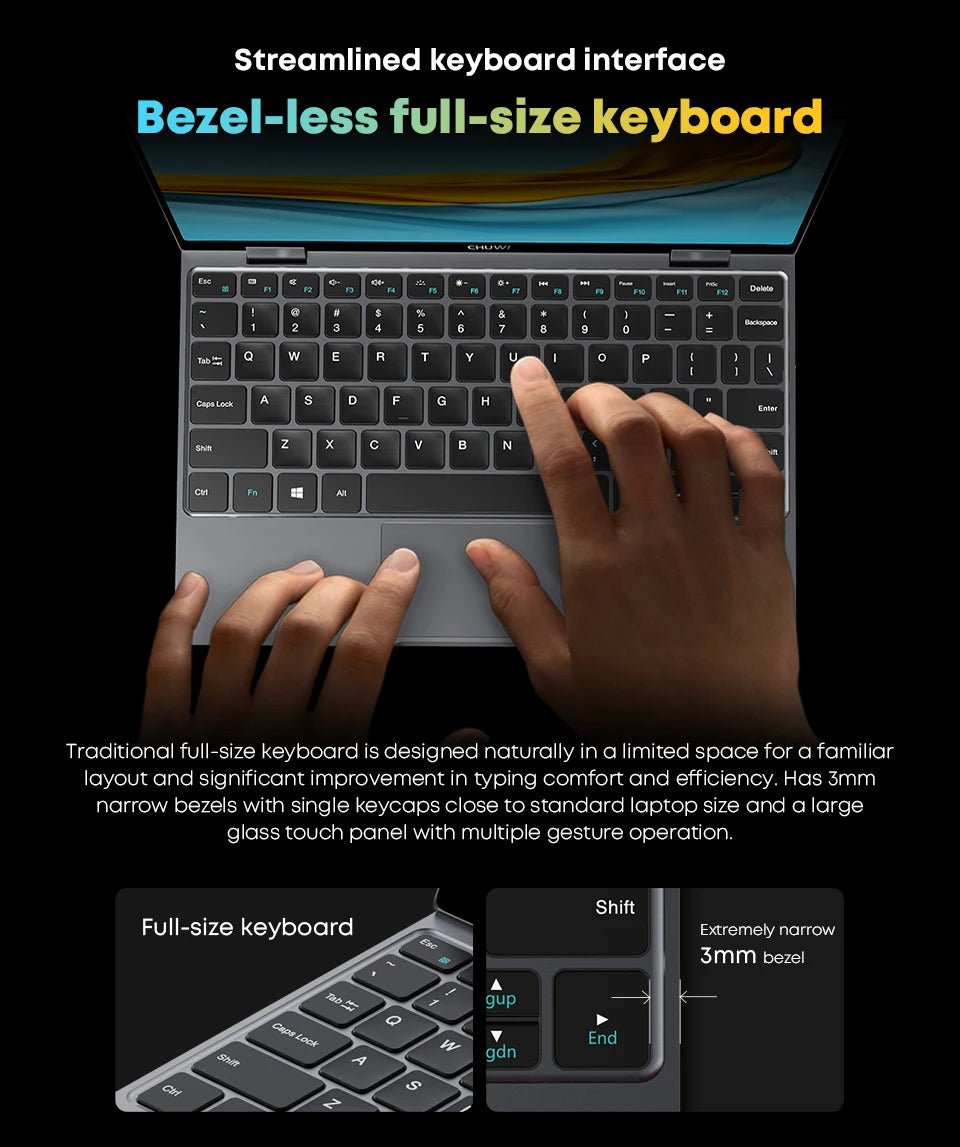 CHUWI MiniBook X N150 ordinateur portable 10.51 pouces 16GB /12GB RAM 512GB SSD 2-en-1 Mode Yoga Intel Windows 11 ordinateur portable 360 ° WiFi 6 rabattable - FATAONCHUWI MiniBook X N150 ordinateur portable 10.51 pouces 16GB /12GB RAM 512GB SSD 2-en-1 Mode Yoga Intel Windows 11 ordinateur portable 360 ° WiFi 6 rabattableProductivité & OrganisationFATAON