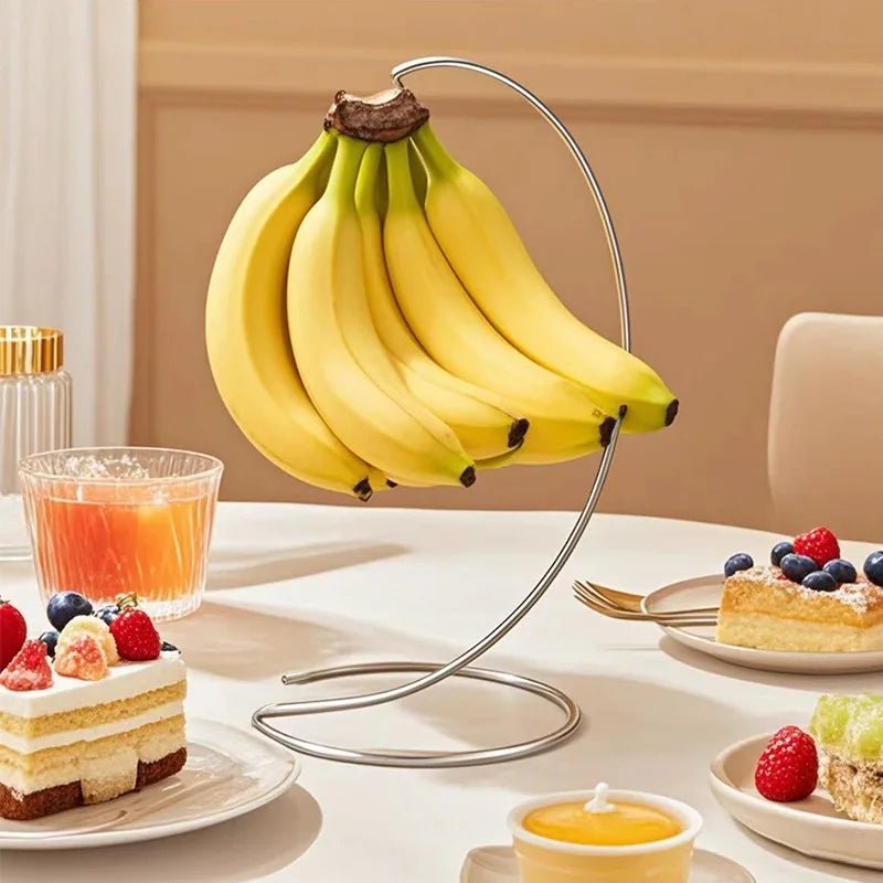 Cintre à bananier moderne, support d'arbre fruitier avec crochet en acier inoxydable pour garder les bananes fraîches pour le comptoir de la cuisine, stockage des aliments, 1 pièce - FATAONCintre à bananier moderne, support d'arbre fruitier avec crochet en acier inoxydable pour garder les bananes fraîches pour le comptoir de la cuisine, stockage des aliments, 1 pièceSolutions MaisonFATAON